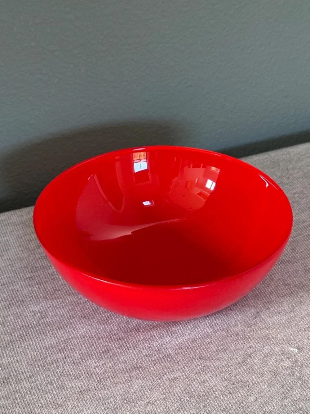 Vintage Red Glass Bowls-Set of 2